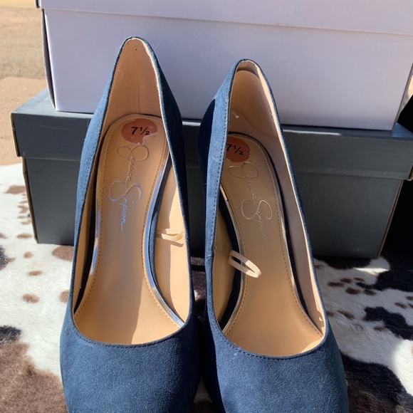 Blue Suede Heels - Picture 2 of 4